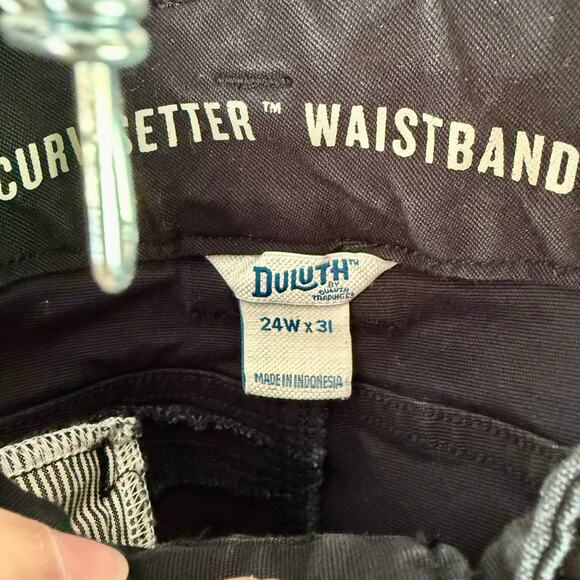 Duluth Trading Women's 24W Set 2 Tan & Black Curvesetter Waistband Work Pants - Picture 6 of 13